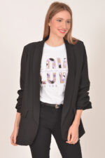 Σακάκι blazer με σούρες - Image 2
