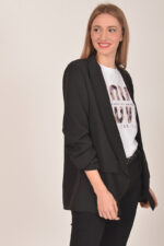 Σακάκι blazer με σούρες - Image 3
