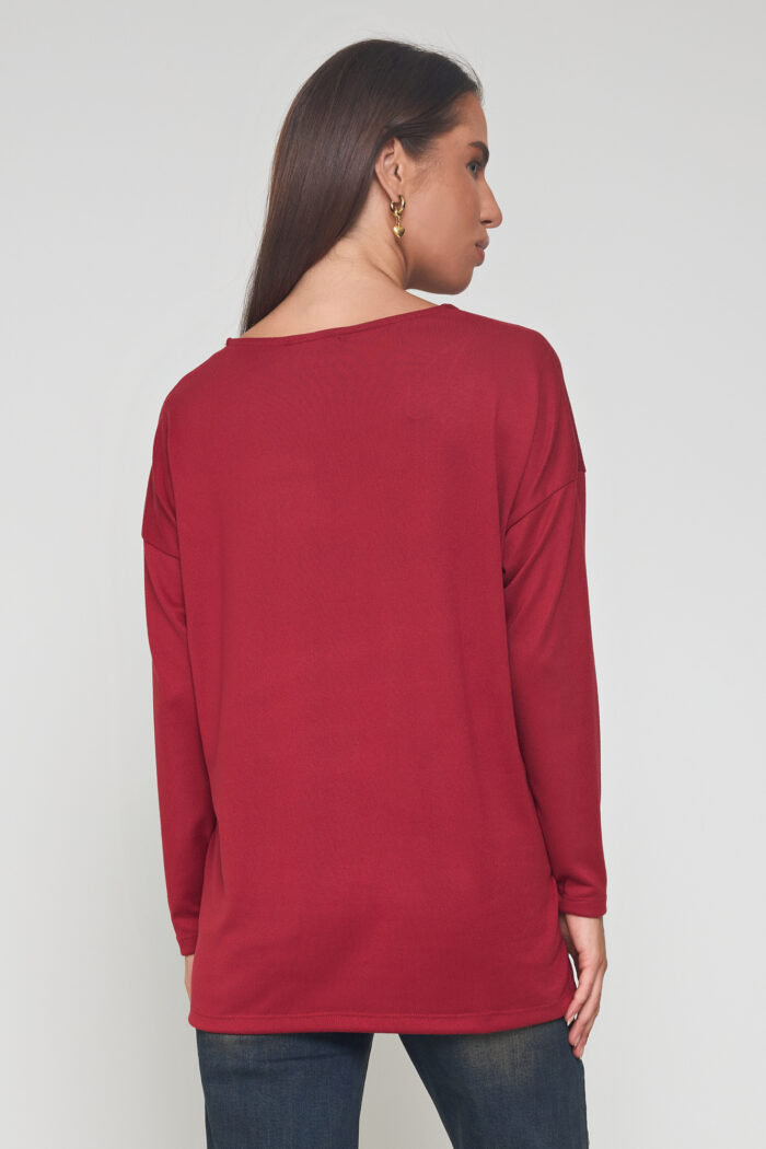 Μπλούζα V oversized πλεκτή essentials - Image 5
