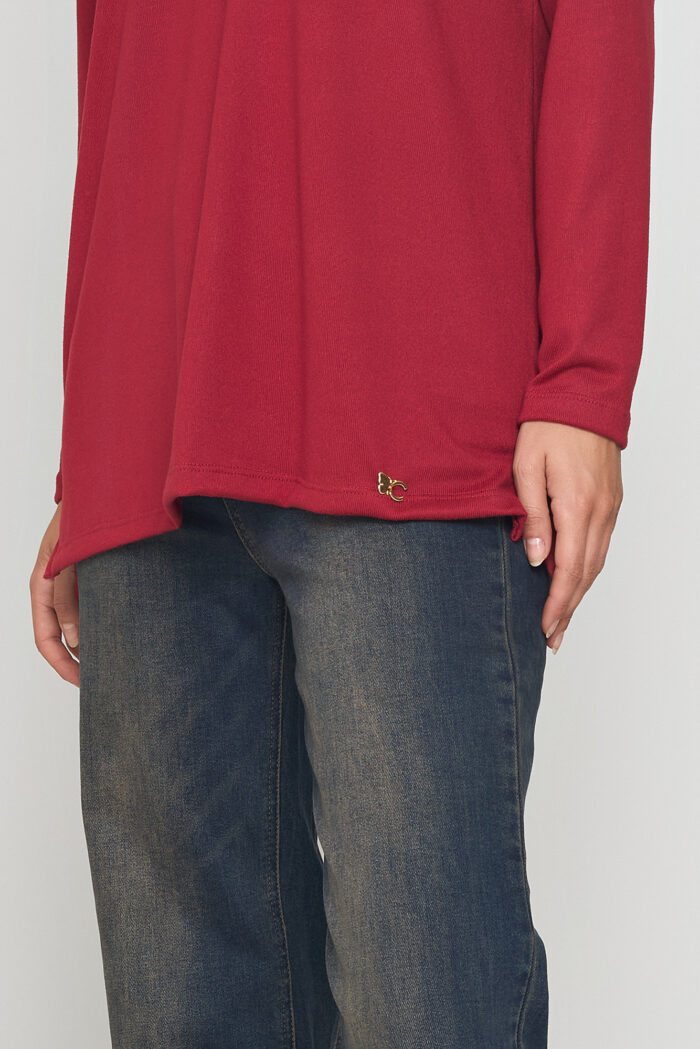 Μπλούζα V oversized πλεκτή essentials - Image 2