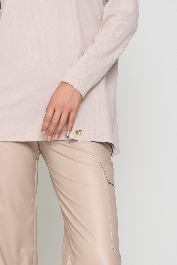 Μπλούζα V oversized πλεκτή essentials - Image 2