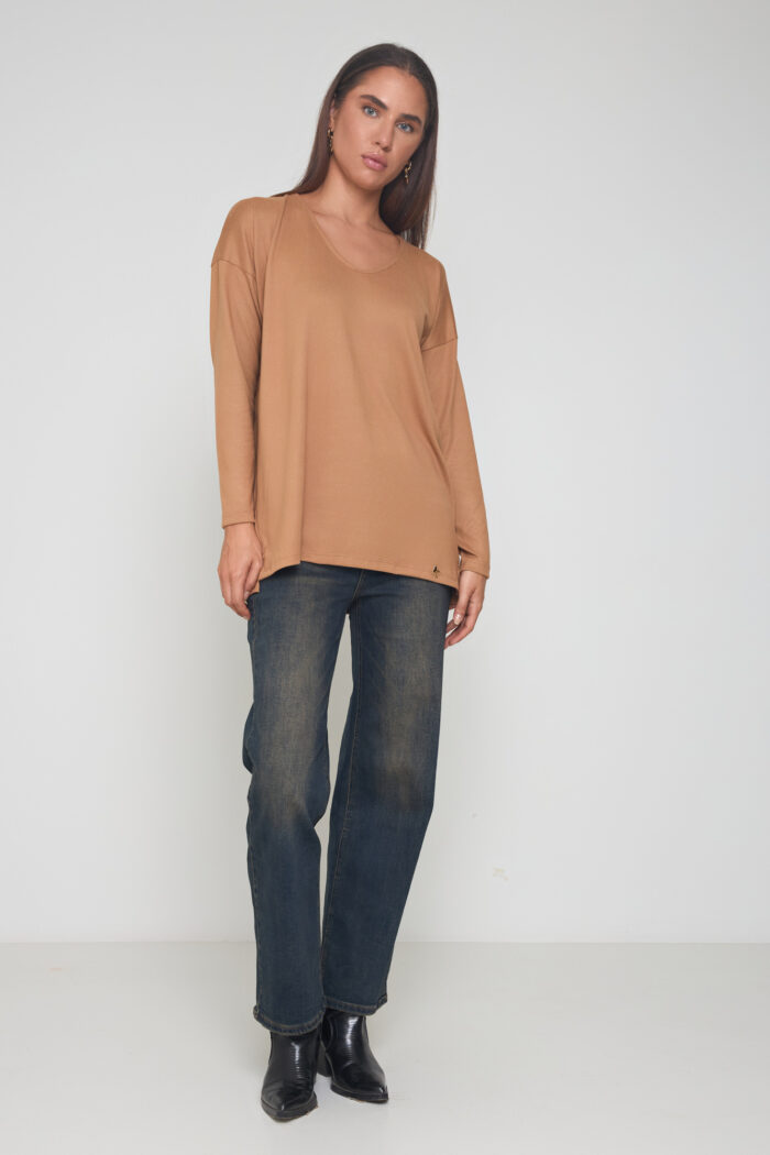 Μπλούζα V oversized πλεκτή essentials - Image 2
