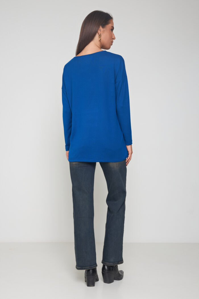 Μπλούζα V oversized πλεκτή essentials - Image 4