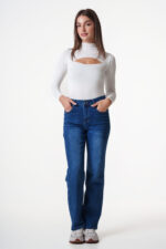 Denim τζιν wide leg - Image 5