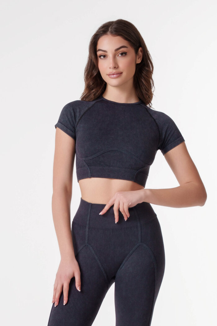 Σετ crop top με κολάν - Image 2